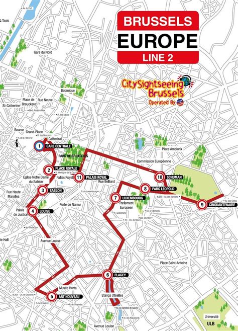 Brussels Hop On Hop Off Route Map Brussels Hop On Hop Off Bus Route