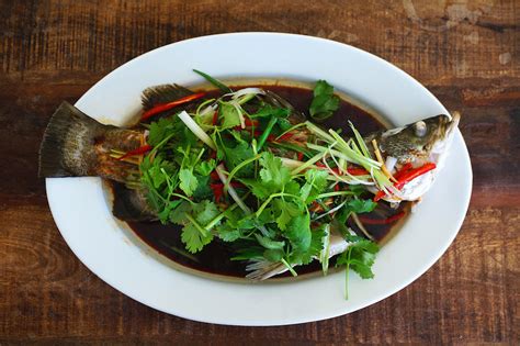 Steamed Fish With Ginger And Soy Sauce