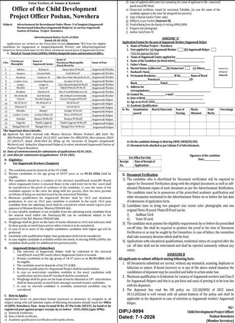 Child Development Project Officer 5