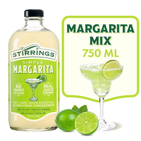 Stirrings Margarita Cocktail Mixer 254 Fl Oz Glass Bottle Pack Of 1