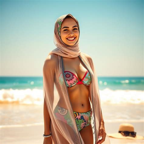 Embrace Style Colorful Bikini Flowing Hijab