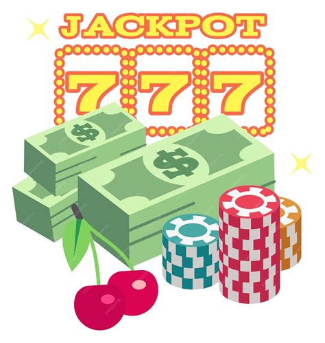Premium Vector | Jackpot concept gambling win money cartoon icon