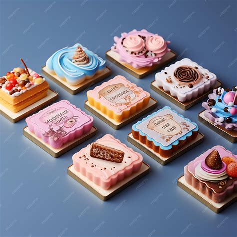 Premium Photo | Photoshoot of Bakery Specialty Items Illustrated Cakes