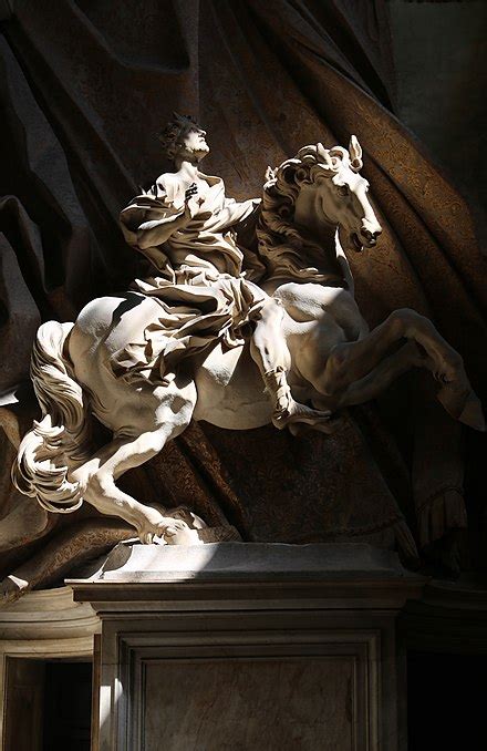 Equestrian statue of Constantine I in Rome Italy