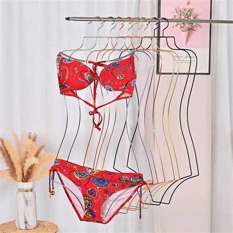 Jual Swimsuit Display Hanger Metal Wire Body Shape Swimsuit Hanger Unisex Clothes Bikini Hanger