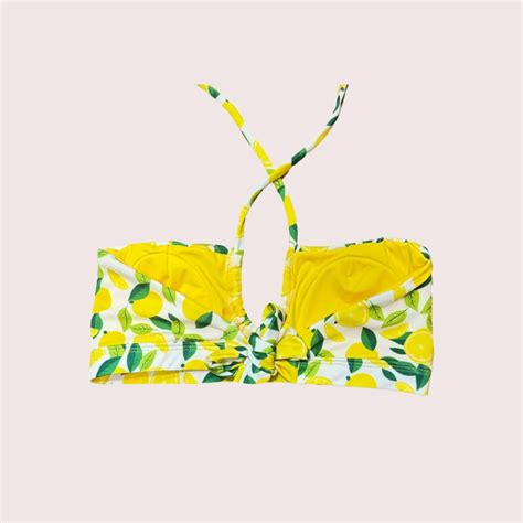 Bikini Top Lemon Print