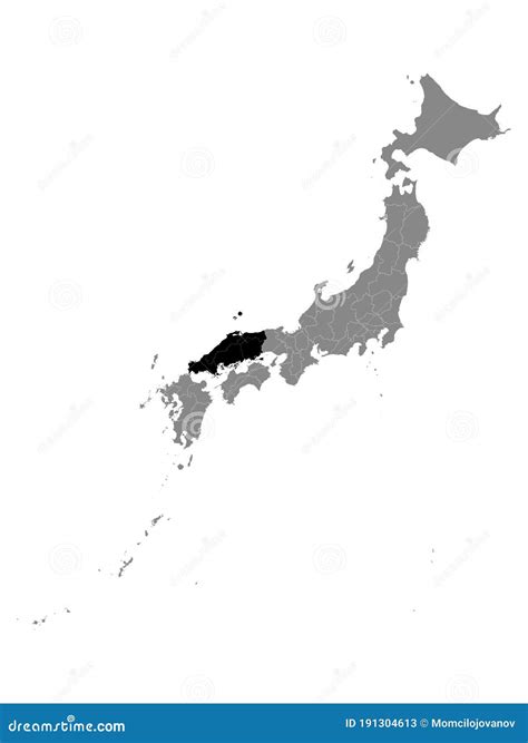 Location Map of Shikoku Region Stock Vector - Illustration of tokyo