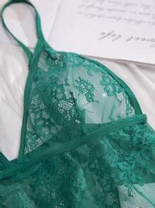 Classic Sexy Floral Lace Teddy Bodysuit Lingerie Shein Usa