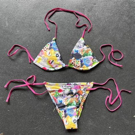 Y K Cyber Camo Bikini Set Removable Cup Padding Depop