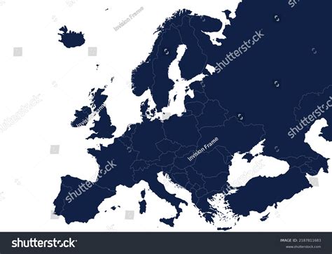 Europe map. Political map of Europe with borders - Royalty Free Stock ...