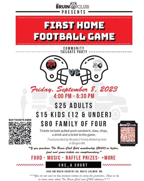 Community Tailgate Party Friday September White Salmon