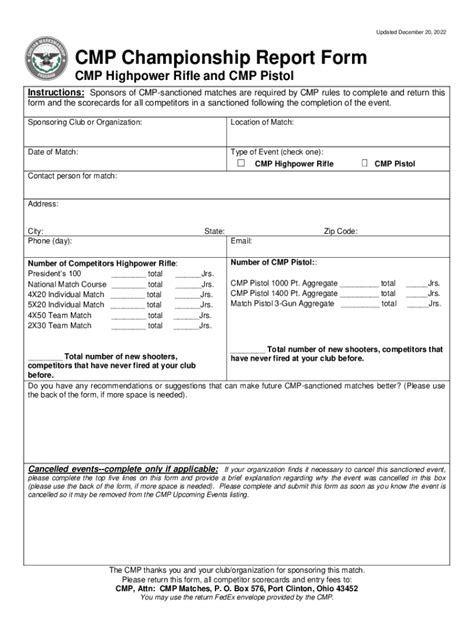 Fillable Online Instructions To Conduct A Cmp Championship Fax