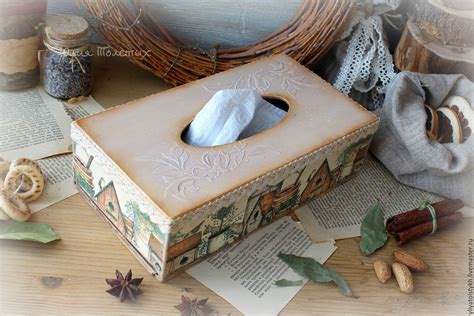 Салфетница большая "Кантри-домики" – заказать на Ярмарке Мастеров ...