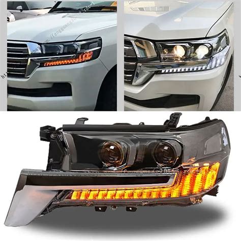 For Toyota Land Cruiser LC200 LED Front Head Light Turn Lamp Sets 2016