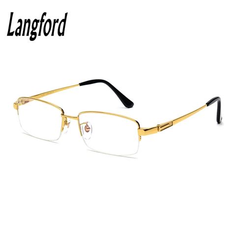 Langford Brand Optical Frames Men Titanium Gold Eyeglass Frames For Men