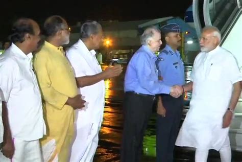 Thiruvananthapuram Prime Minister Narendra Modi Arrives In Kerala To