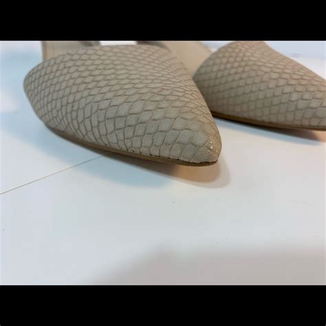 Calvin Klein Nude Snakeskin Kitten Heels Gem