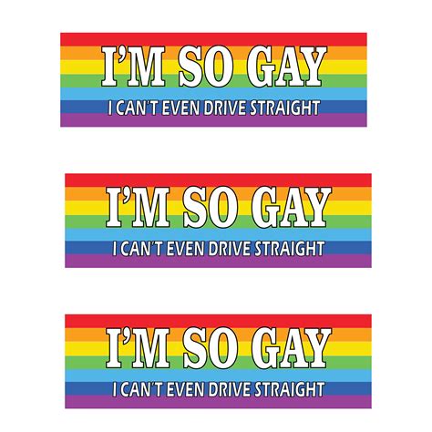 Amazon Treearm I M So Gay Can T Drive Straight Prank Stickers Crazy Waterproof Decal