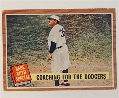 Mavin Topps Babe Ruth Special Card Coaching For The Dodgers Red Sox Yankee