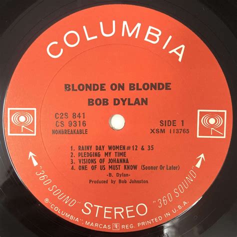 Bob Dylan Stereo St Press Blonde On Blonde LP Near Mint