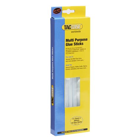 Hot Melt Multi Purpose Clear Glue Sticks Pack Of 16 Tacwise