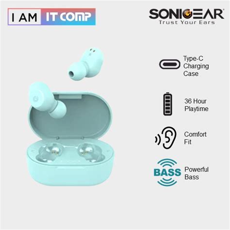 Sonicgear Earpump Tws Bluetooth True Wireless Type C Pod Earphones