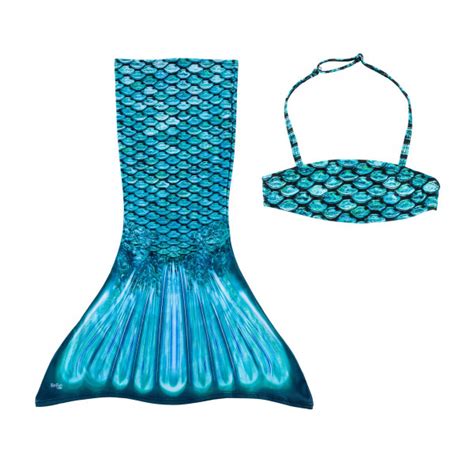 Fin Fun Meerjungfrau Bikini Set TIDAL TEAL Bikinioberteile Strand Wasserprodukte