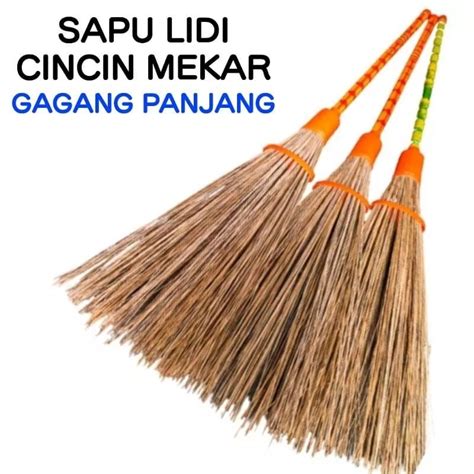 Jual Sapu Taman Lidi Tebal Murah Gagang Anti Patah Sapu Lidi Shopee