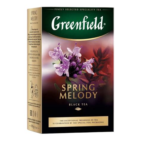 “Greenfield”, ароматизированный листовой черный чай, “Весенняя мелодия ...