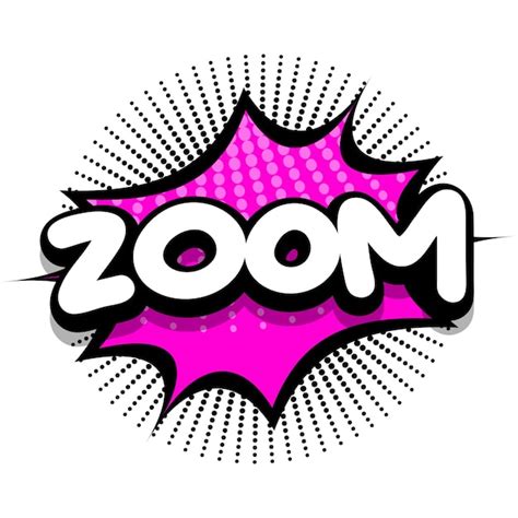 Zoom cómic explosión burbuja vector ilustración Vector Premium