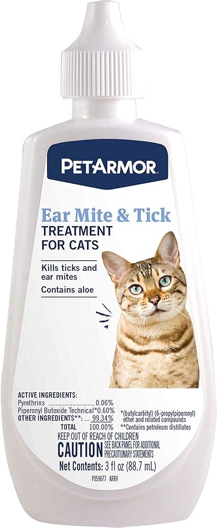 Amazon PetArmor Ear Mite And Tick Treatment For Cats 3 Oz Pet