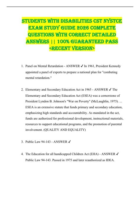 Students With Disabilities Cst Study Guide