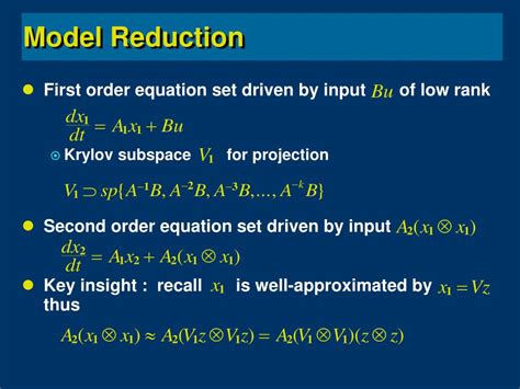 PPT Introduction To Model Order Reduction PowerPoint Presentation