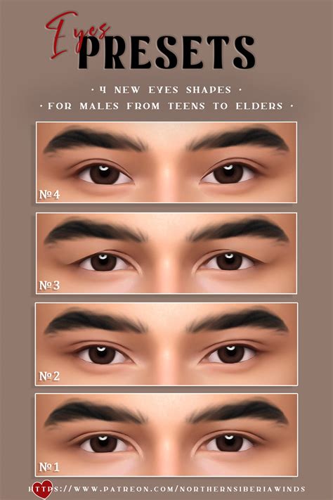 Male Presets Face Collection Northern Siberia Winds Sims Cc