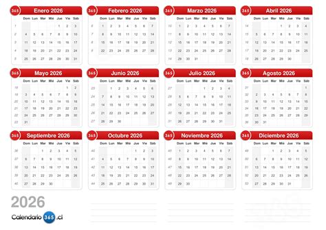 Calendario 2026