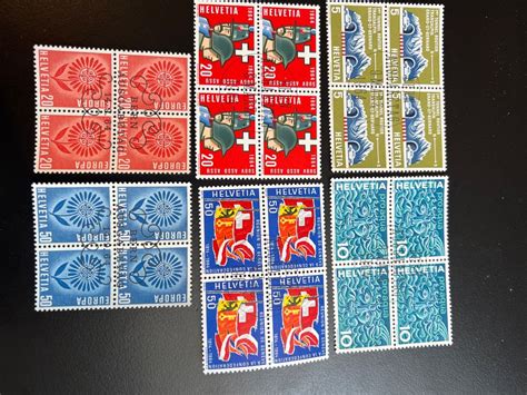 6 blocs de 4 timbres oblitérés 1964 selon photo Kaufen auf Ricardo