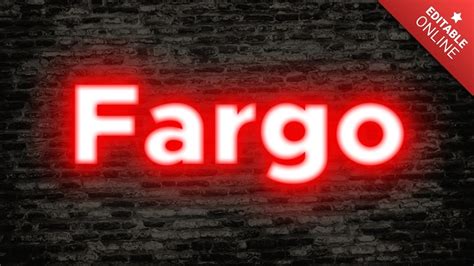 Fargo Lumineux Rouge Générateur d effet de texte