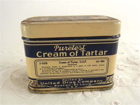 Spice Tin Cream Of Tartar Puretest 3 Oz By BonniesVintageAttic