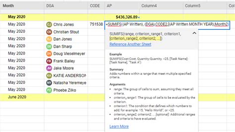 Sumifs Multi Criteria Function — Smartsheet Community