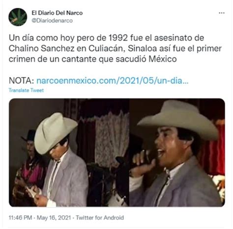 Nota Chalino S Nchez Que Dec A La Nota Que Recibi En Su Show