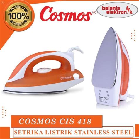 Jual Setrika Gosokan Listrik 400 Watt Cosmos Cis 418 Stainless Di