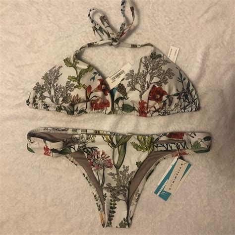 Vitamin A Swim Vitamin A Floral White Bikini Set Nwt Poshmark