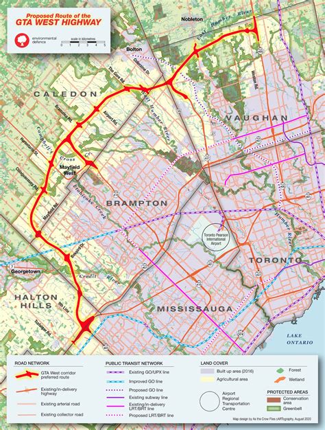 Map Of Highway 413 Proposed Route Environmental Defence