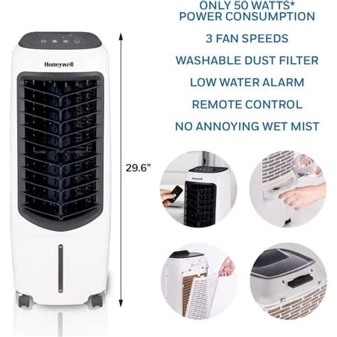 Honeywell Indoor Portable Evaporative Tower Air Cooler With Fan