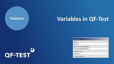 Variables In QF Test GUI Test Tool For Java Web Android And Windows