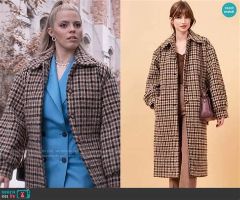 WornOnTV Leightons checked coat on The Sex Lives of College Girls Reneé Rapp Clothes and