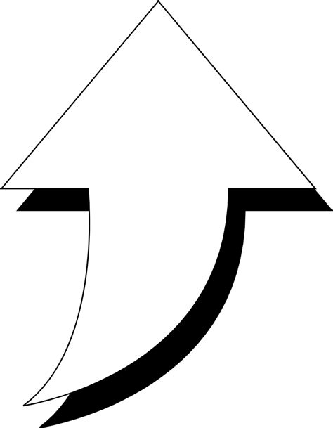 White Curved Arrow Png