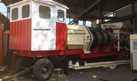 Ac Drive Mild Steel Mobile Asphalt Hot Mix Plant KVA Capacity To Ton Per Hour At