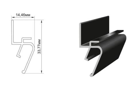 Профиль Теневой EUROKRAAB стеновой черный 2м. - Надежный поставщик ...