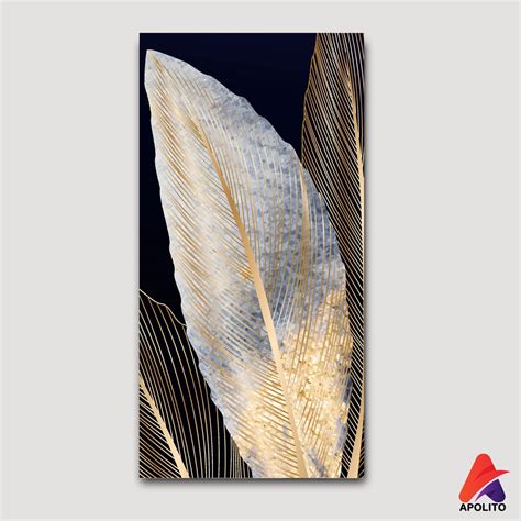 Jual Hiasan Dinding Bunga Bulu Art Feather Art Gold X Cm Abstrak